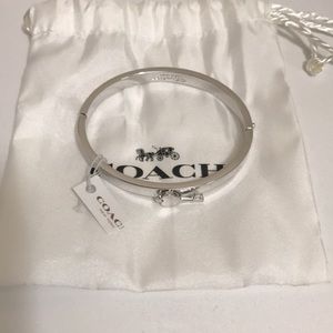 Coach key charm hinged bangle